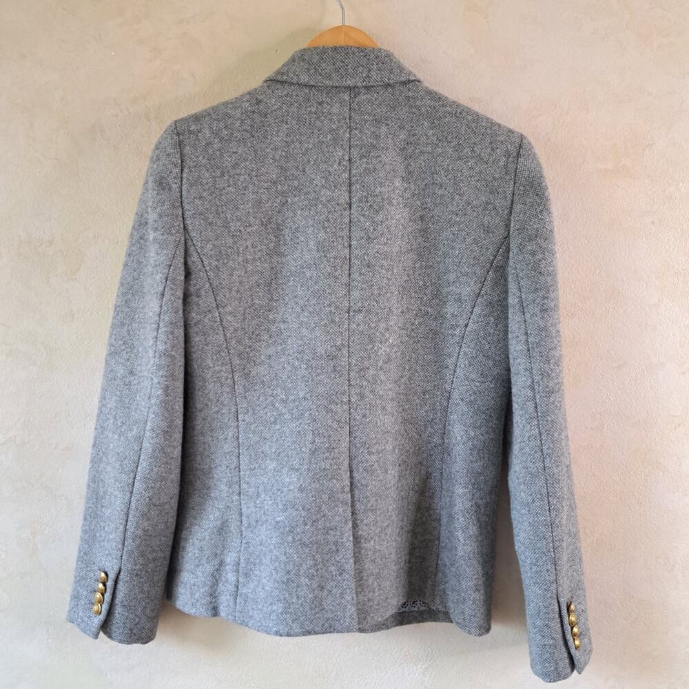 J. Crew Campbell Blazer Size 6 Gray Donegal Wool Classic Prep Academia - Picture 10 of 12